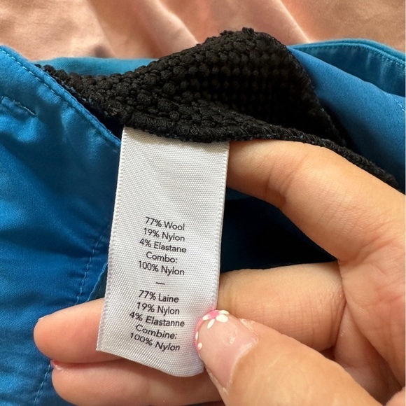 Elizabeth & James Wool Stretch Johnny Trouser Blue Black Braided Seam Slim Pants - Picture 10 of 10